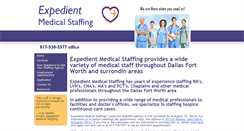 Desktop Screenshot of expedientmedicalstaffing.com